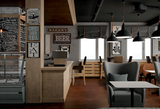 Зал кофейни