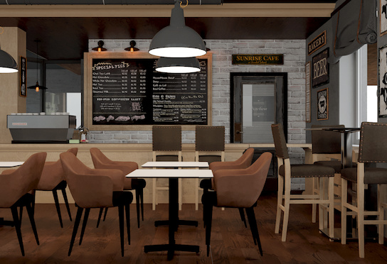 Зал кофейни