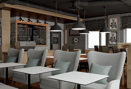 Зал кофейни