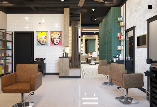 Зал парикмахерского обслуживания