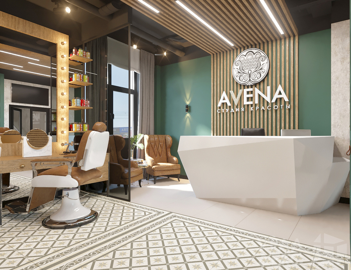 Дизайн интерьера салона красоты «AVENA»