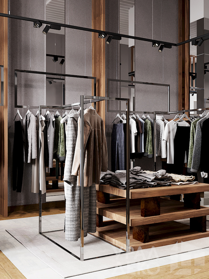 Дизайн интерьера магазина одежды «YuChi Store»