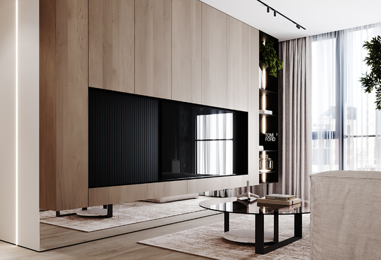 Дизайн трехкомнатной квартиры в ЖК «Нагорный» в современном стиле