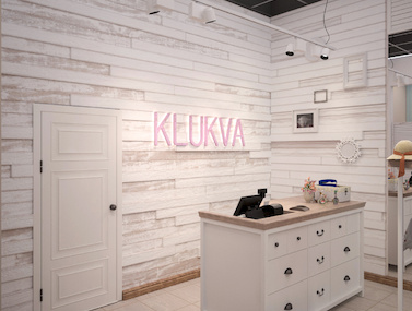 Дизайн магазина «KLUKVA» в ТРЦ «Гринвич»
