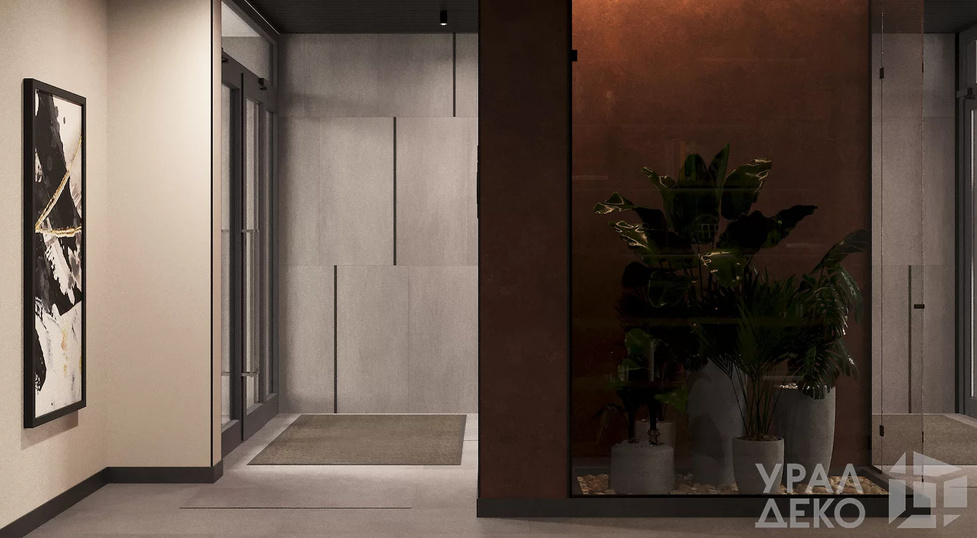 Дизайн современного интерьера нежилого помещения «Брусника»